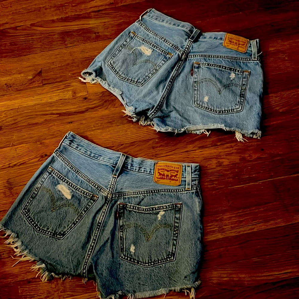 Two pairs of Levi shorts